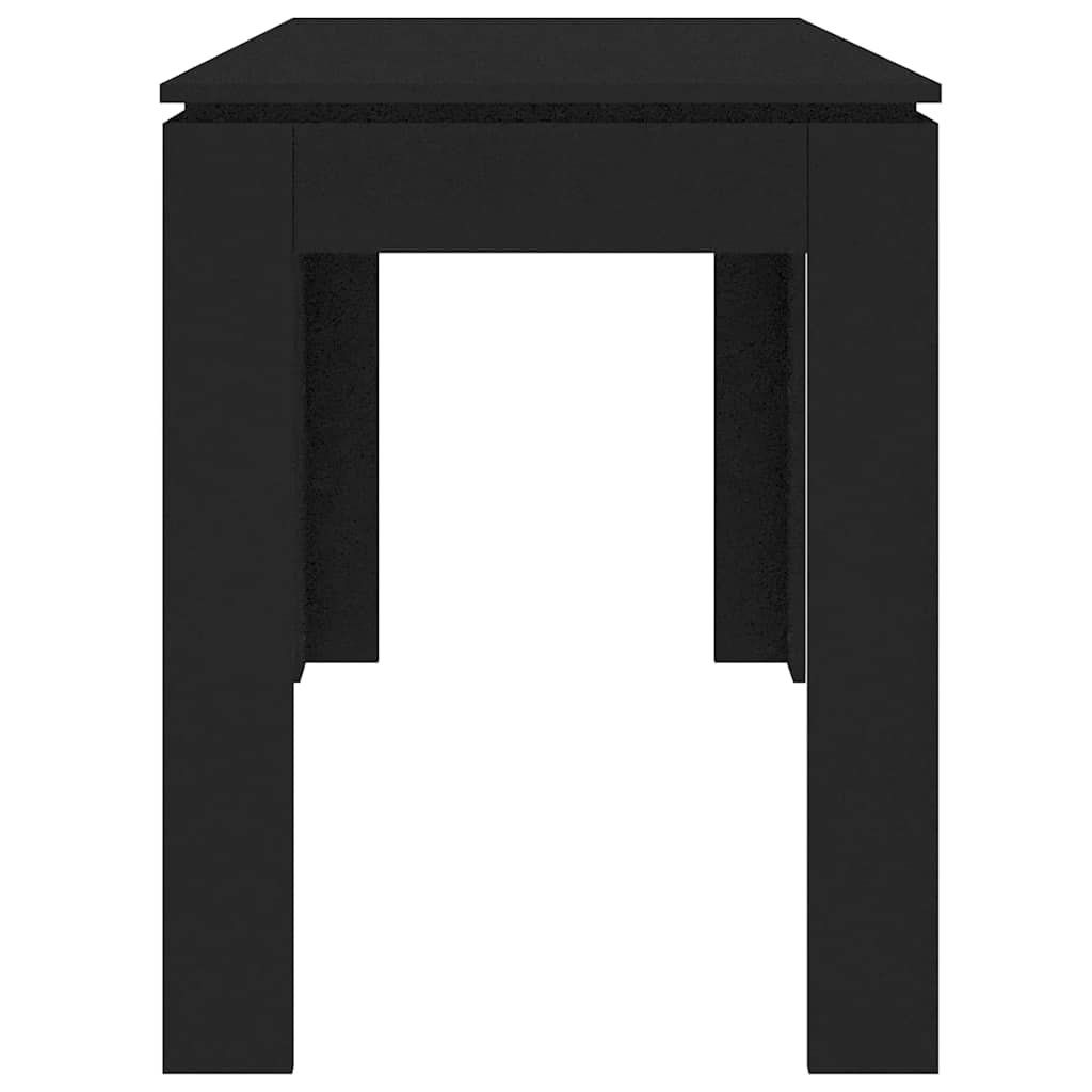 Blagovaonski stol crni 120 x 60 x 76 cm konstruirano drvo