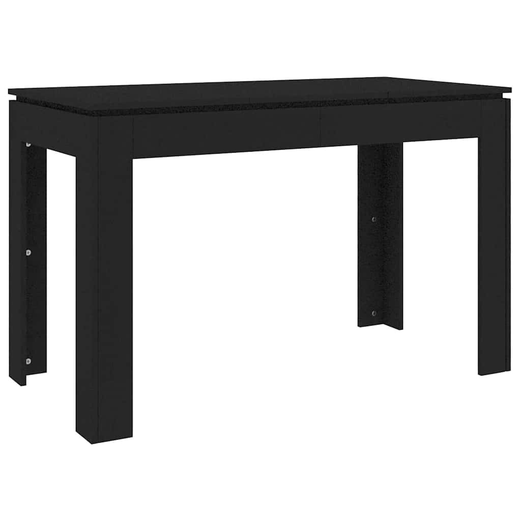 Blagovaonski stol crni 120 x 60 x 76 cm konstruirano drvo