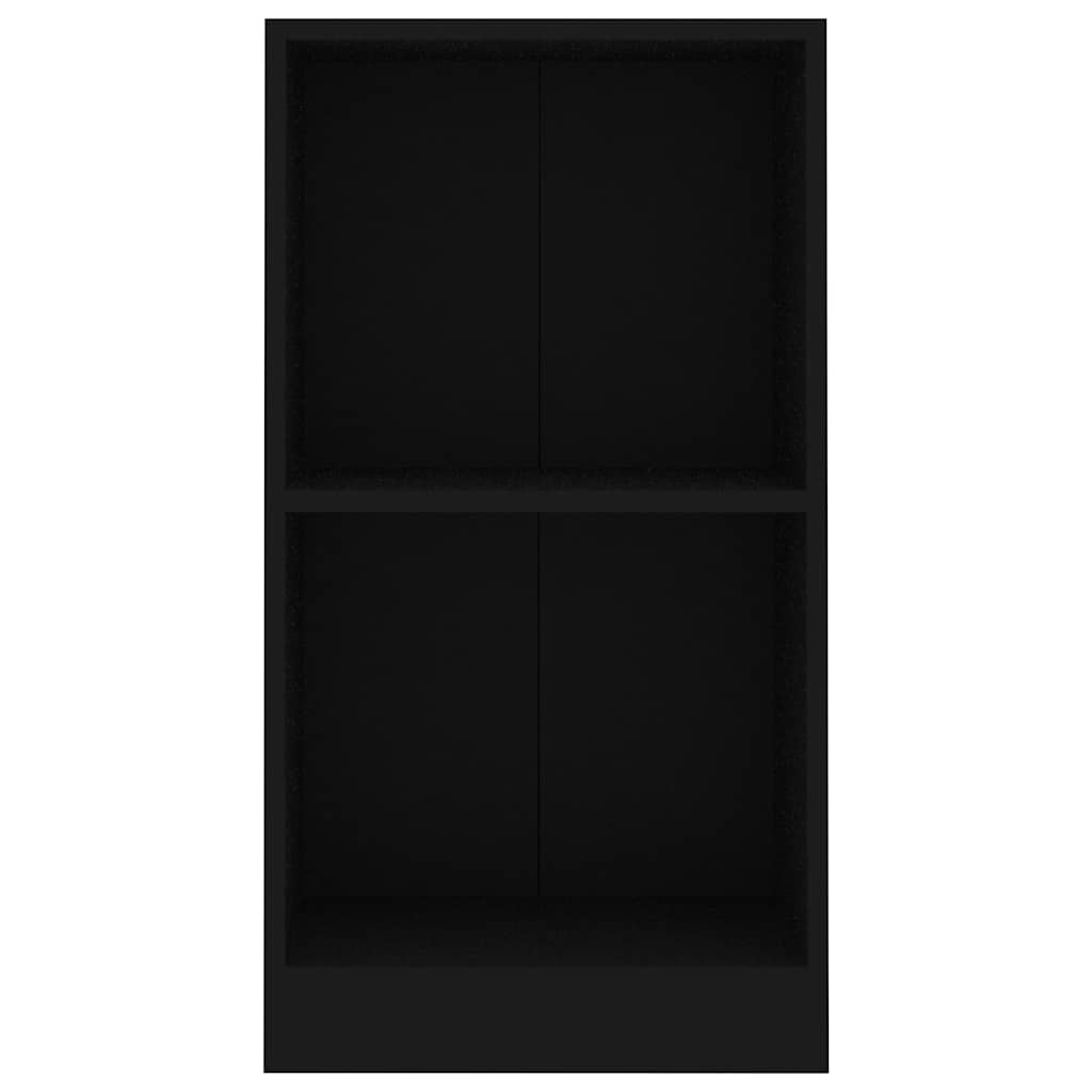 Polica za knjige crna 40 x 24 x 75 cm od konstruiranog drva