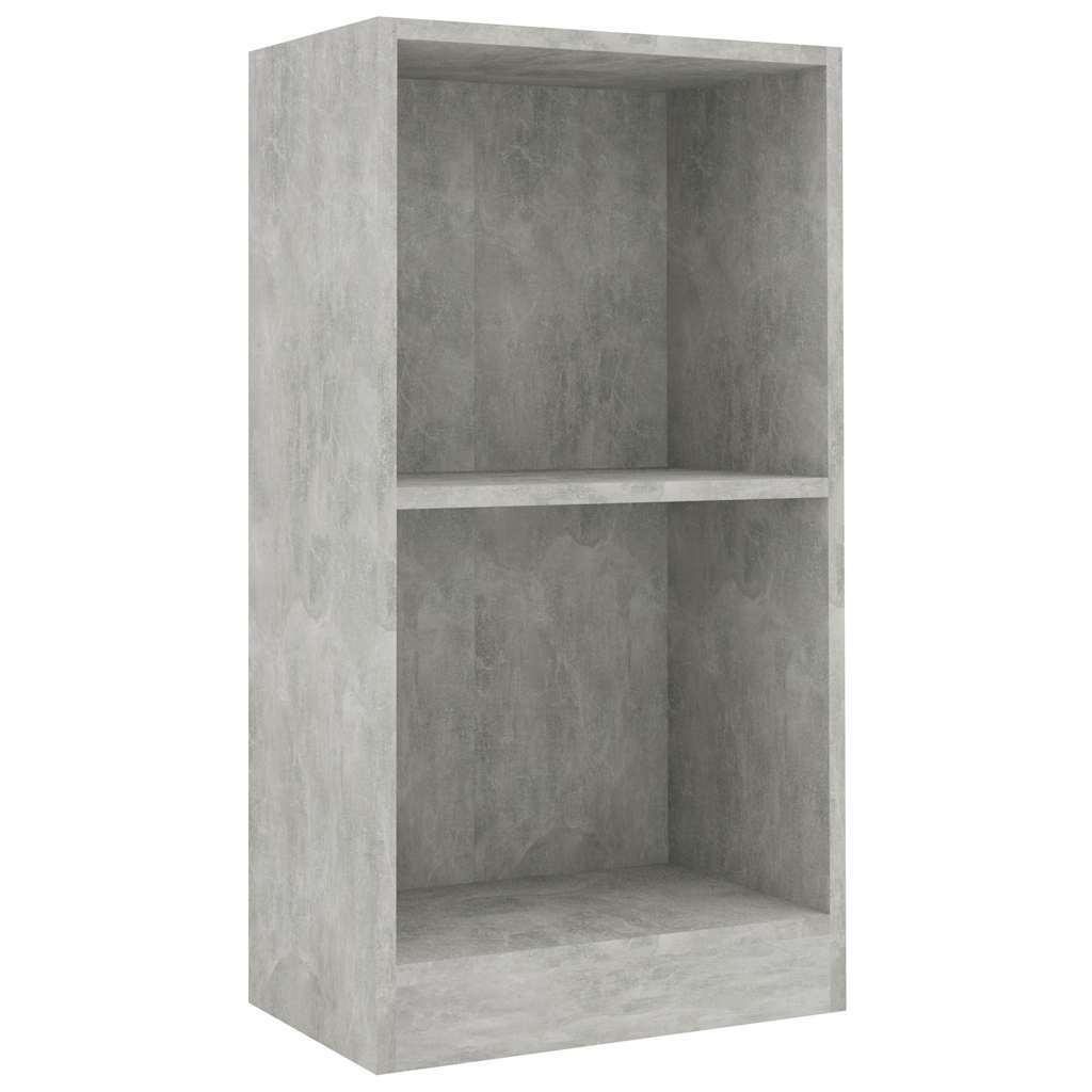 Polica za knjige beton siva 40x24x75 cm konstruirano drvo