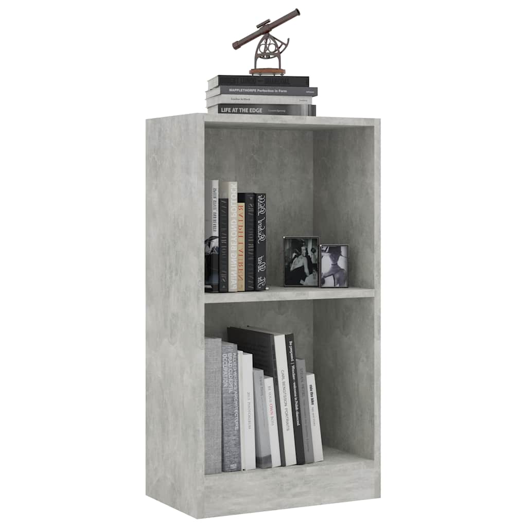 Polica za knjige beton siva 40x24x75 cm konstruirano drvo