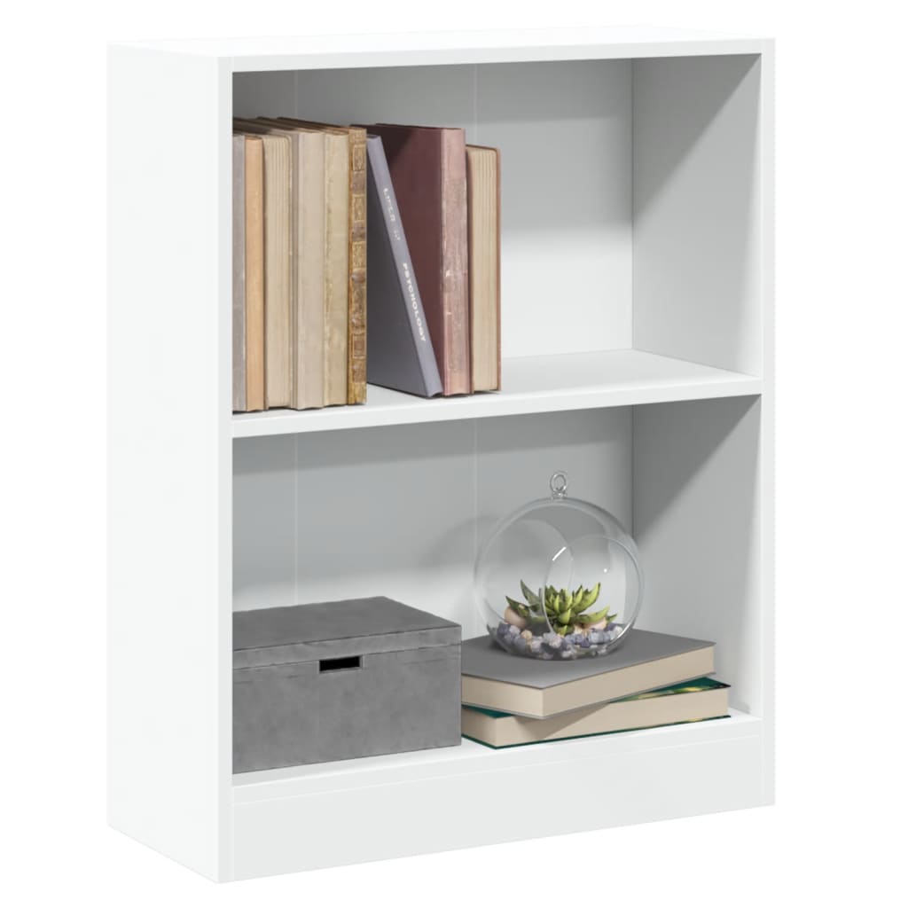 Polica za knjige bijela 60 x 24 x 76 cm od konstruiranog drva