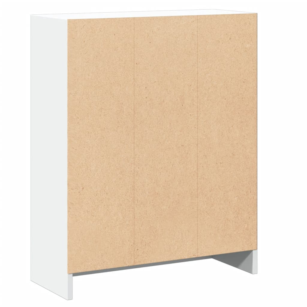 Polica za knjige bijela 60 x 24 x 76 cm od konstruiranog drva