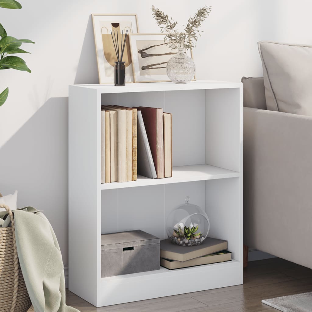 Polica za knjige bijela 60 x 24 x 76 cm od konstruiranog drva