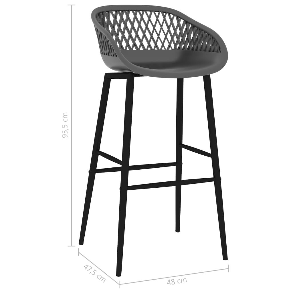 Barske stolice 2 kom sive