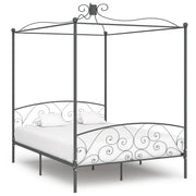 Okvir za krevet s nadstrešnicom sivi metalni 180 x 200 cm