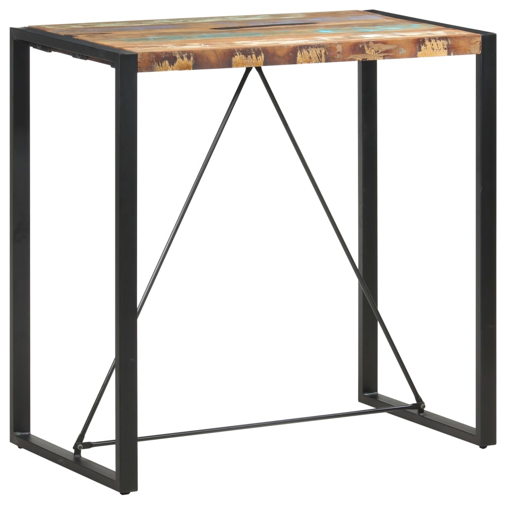 Barski stol od masivnog obnovljenog drva 110 x 60 x 110 cm