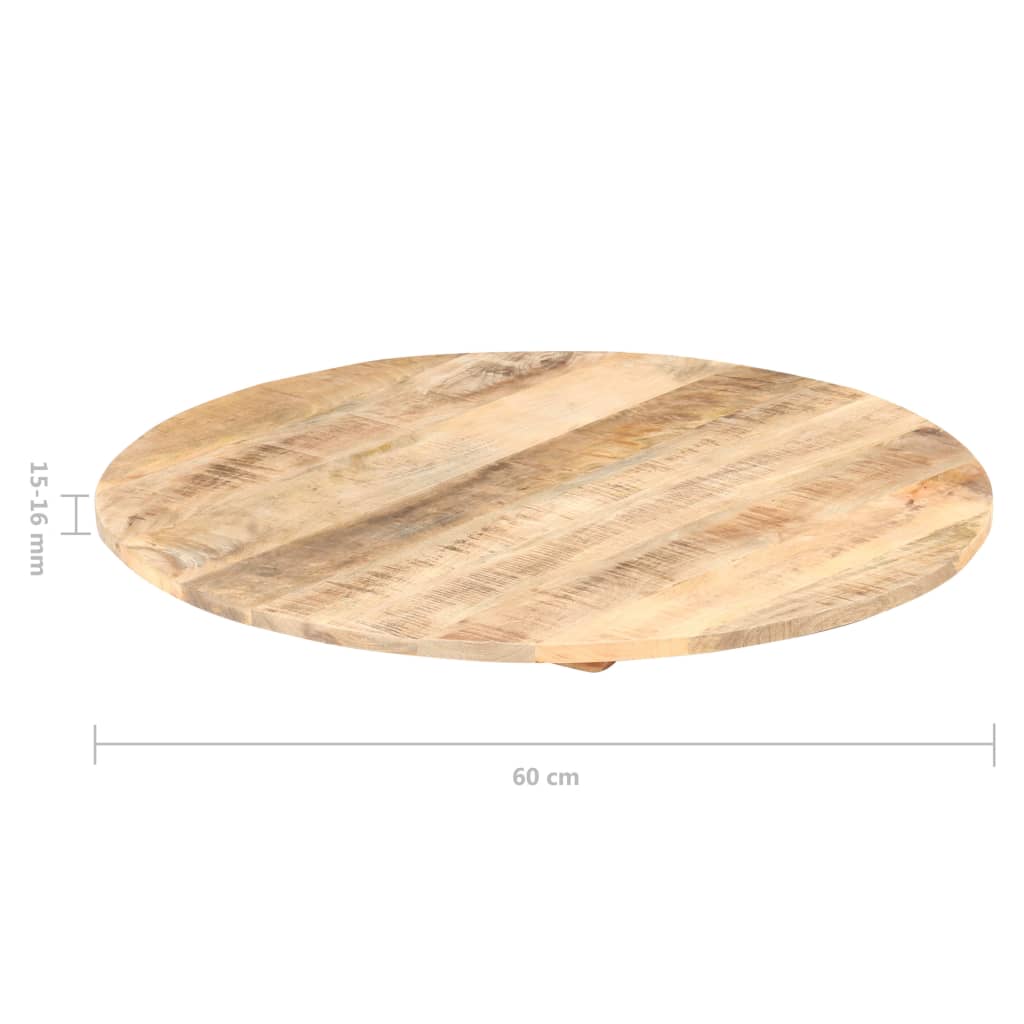 Stolna ploča od masivnog drva manga okrugla 15 - 16 mm 60 cm