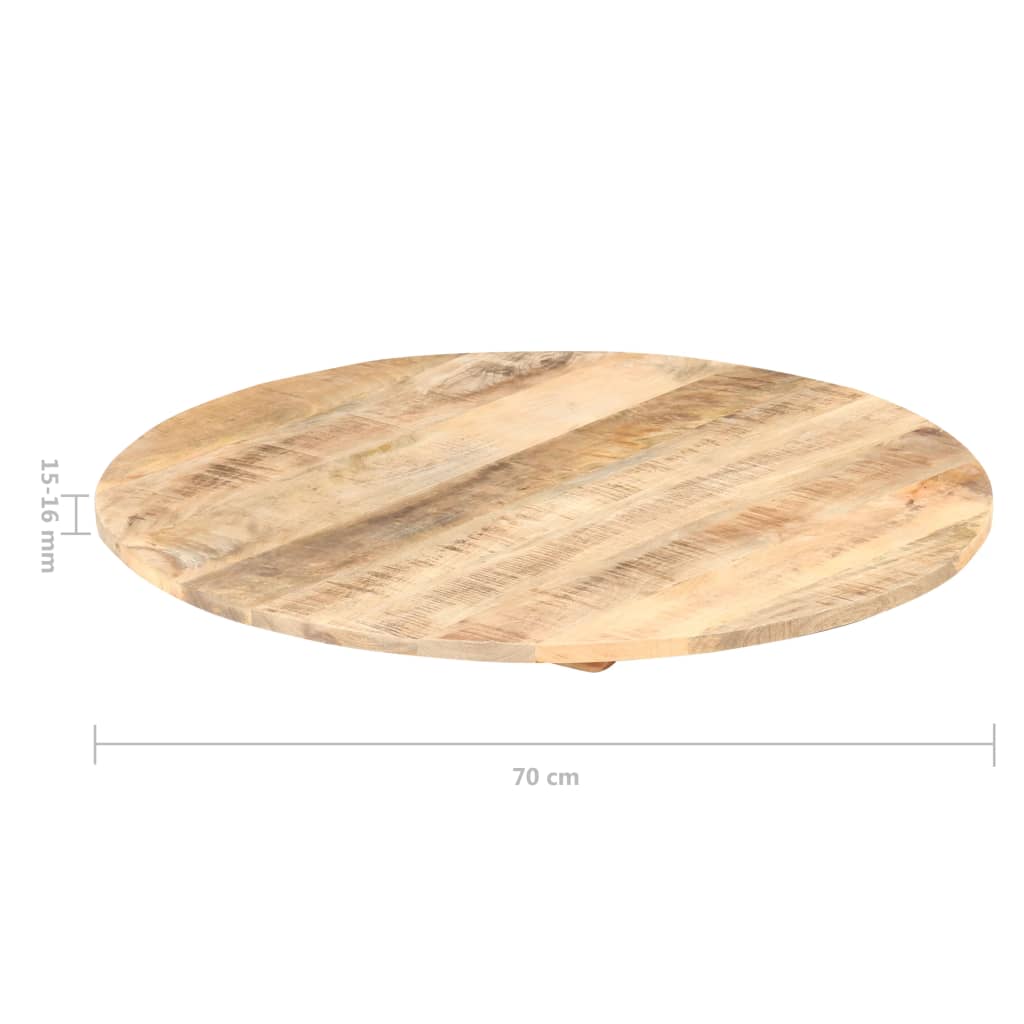 Stolna ploča od masivnog drva manga okrugla 15 - 16 mm 70 cm