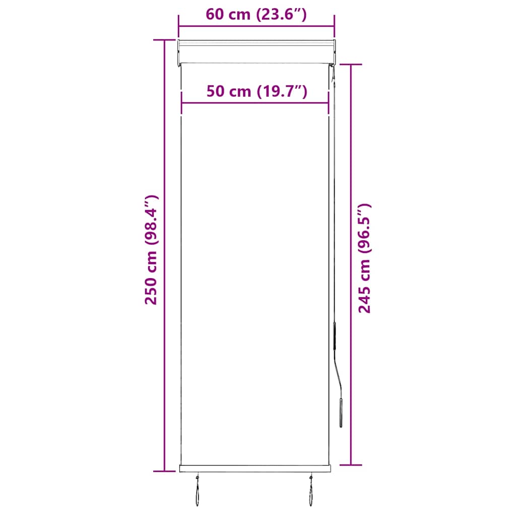 Vanjska roleta 60 x 250 cm narančasto-smeđa