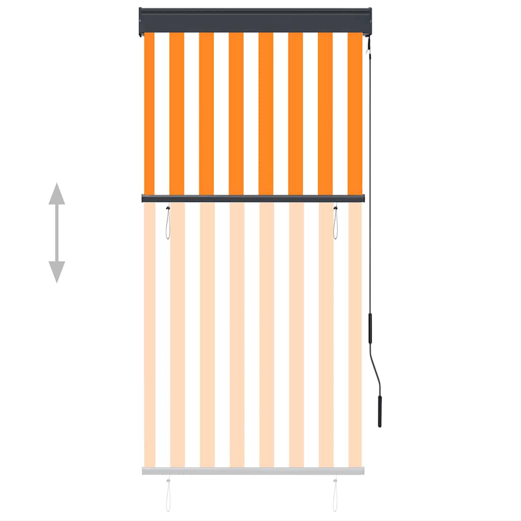 Vanjska roleta 80 x 250 cm bijelo-narančasta