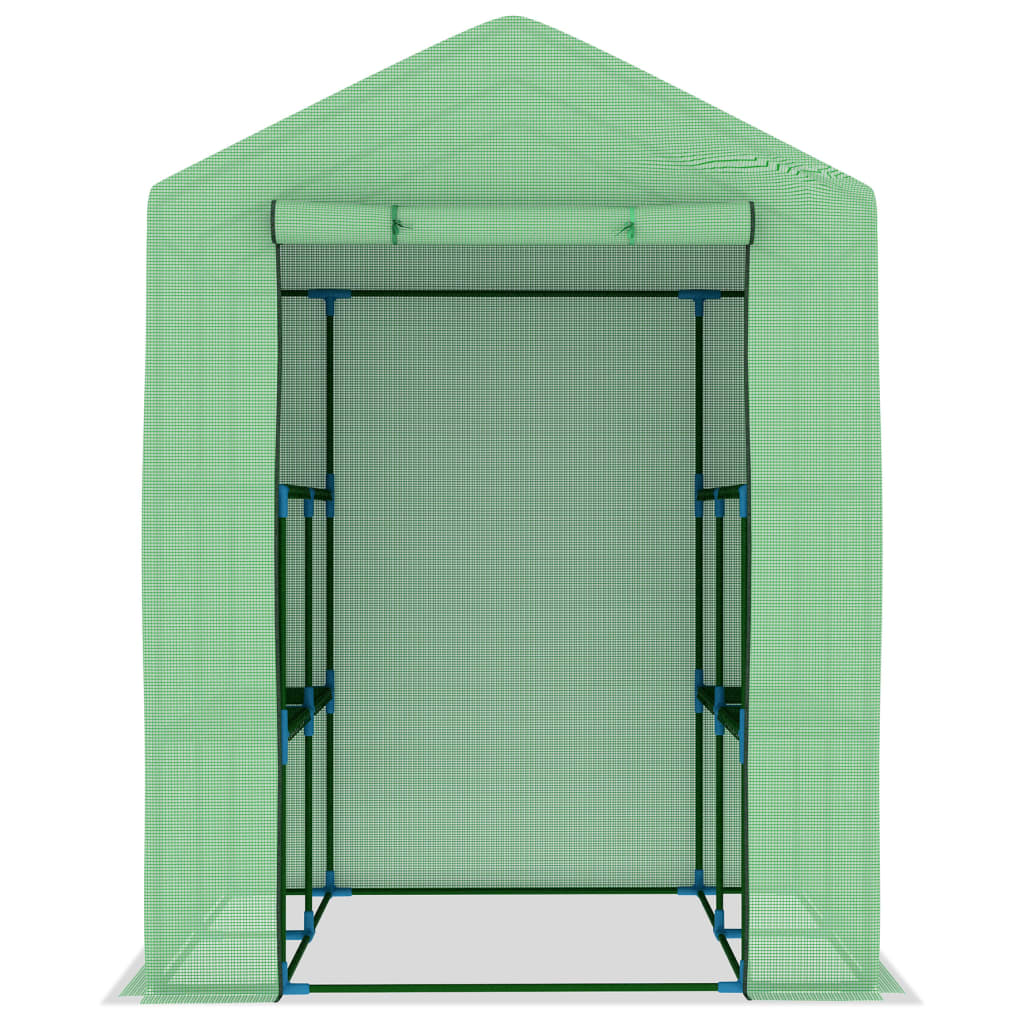 Plastenik s policama čelični 143 x 143 x 195 cm