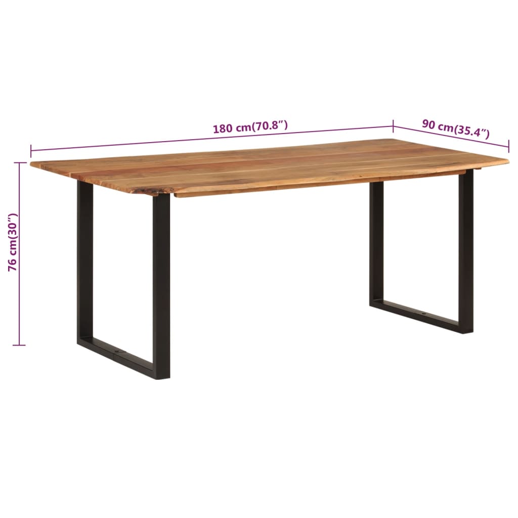 Blagovaonski stol od masivnog drva bagrema 180 x 90 x 76 cm
