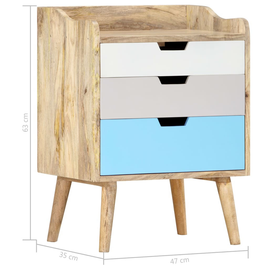 Noćni ormarić 47 x 35 x 63 cm od masivnog drva manga