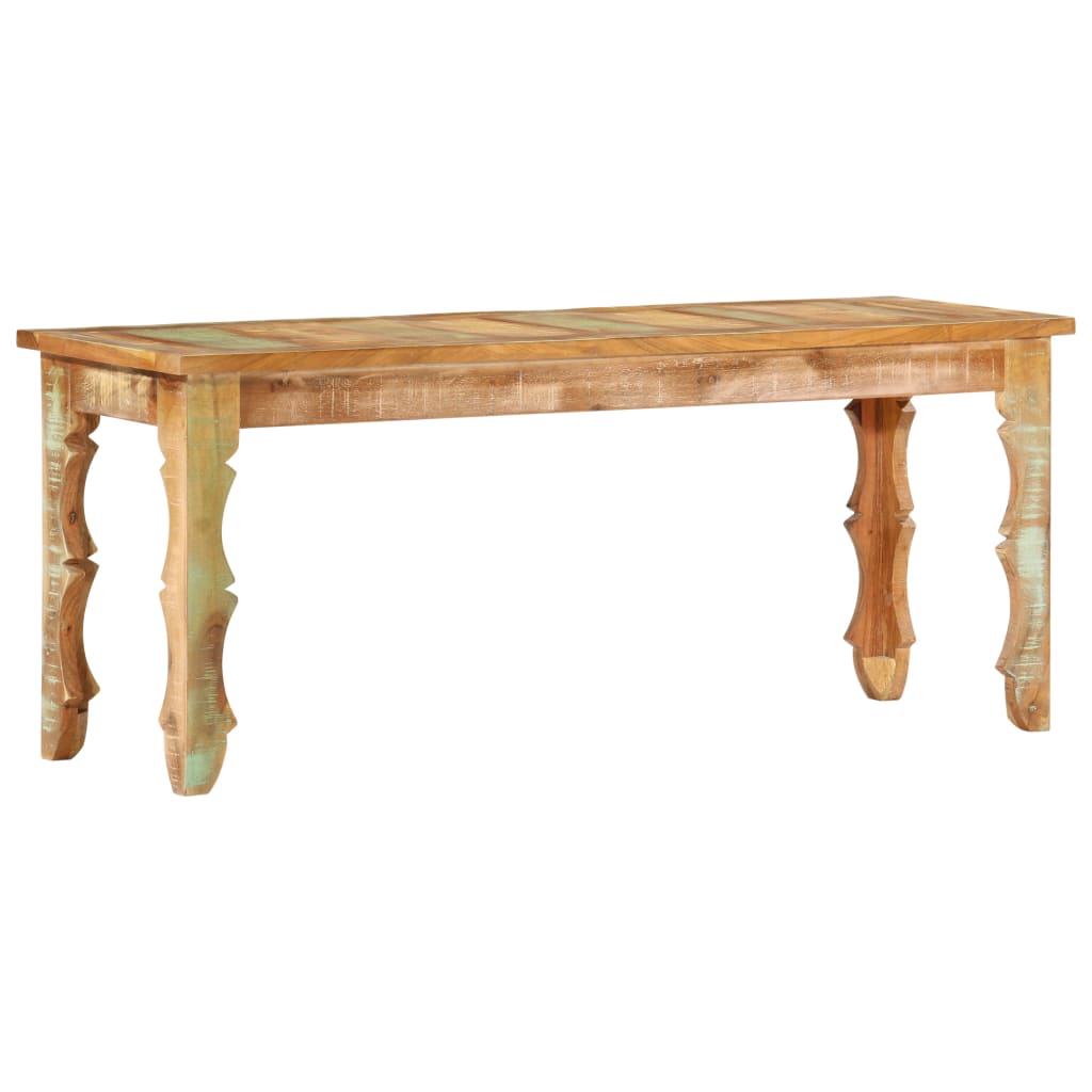Klupa od masivnog obnovljenog drva 110 x 35 x 45 cm