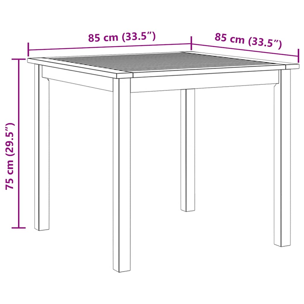Vrtni stol od masivnog bagremovog drva 85 x 85 x 74 cm