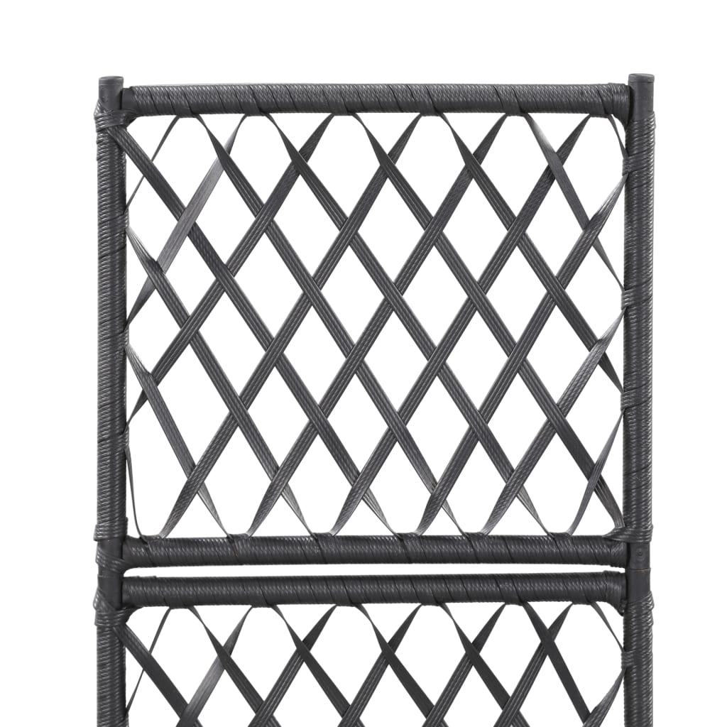 Sadilica s rešetkom i 1 posudom 30x30x107 cm od poliratana crna