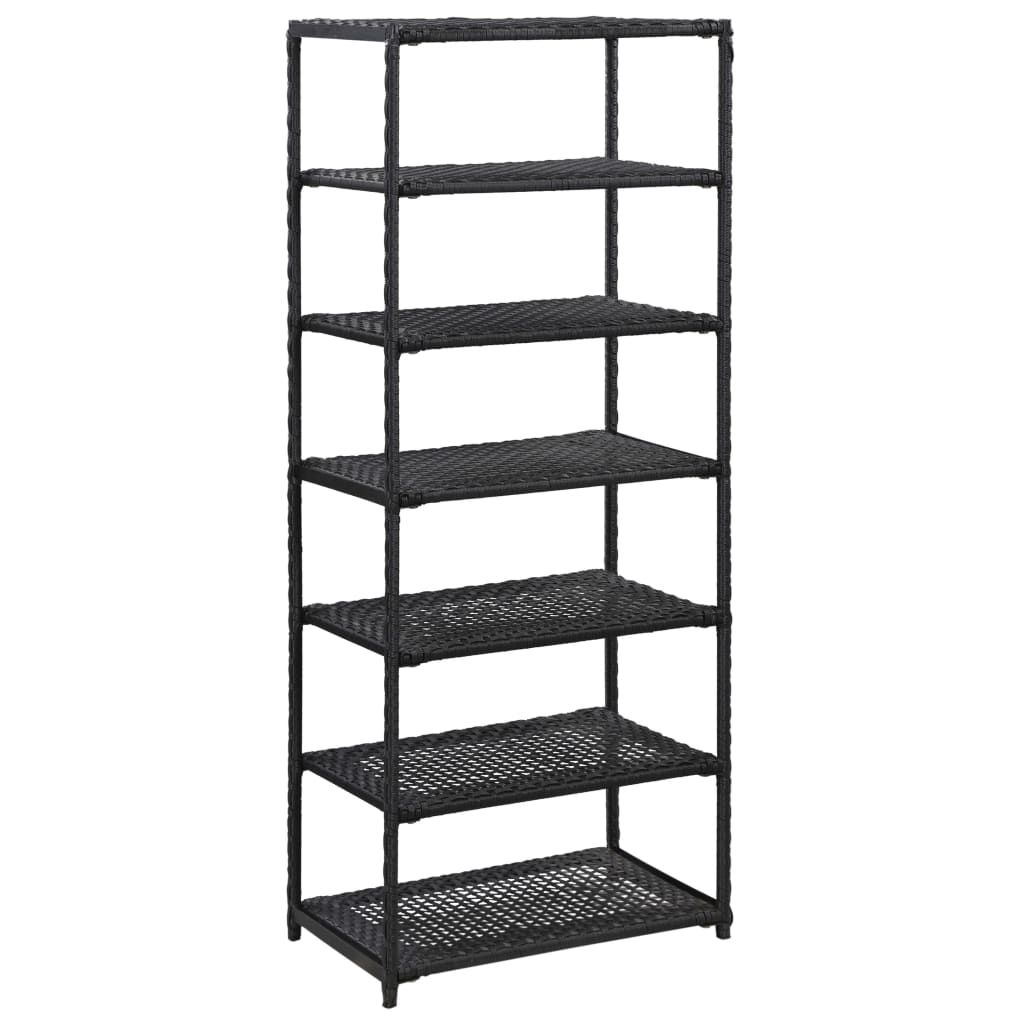 Stalak za cipele crni 50 x 30 x 120 cm od poliratana