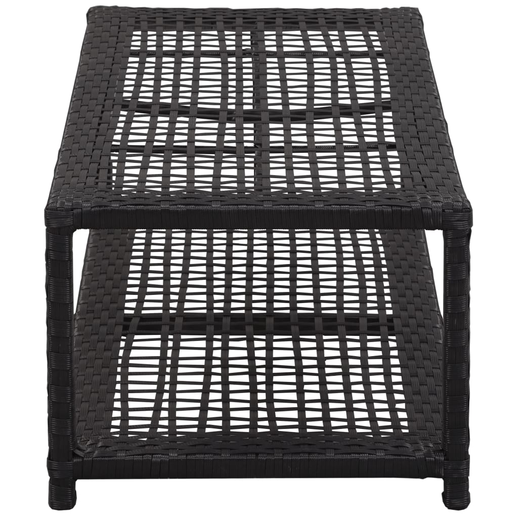 Klupa za obuću crna 80 x 40 x 30 cm od poliratana