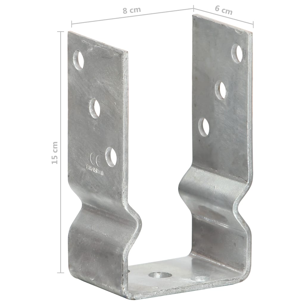 Sidra za ogradu 12 kom srebrna 8 x 6 x 15 cm pocinčani čelik