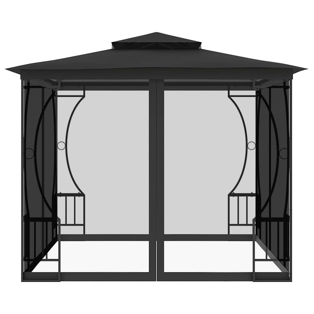 Sjenica s mrežama 300 x 300 x 265 cm antracit