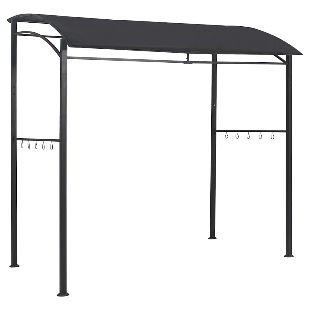 Nadstrešnica za roštilj 215 x 150 x 220 cm antracit čelična