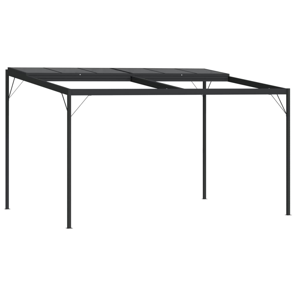 Sjenica s krovom antracit 4 x 3 x 2,5 m od aluminija i čelika