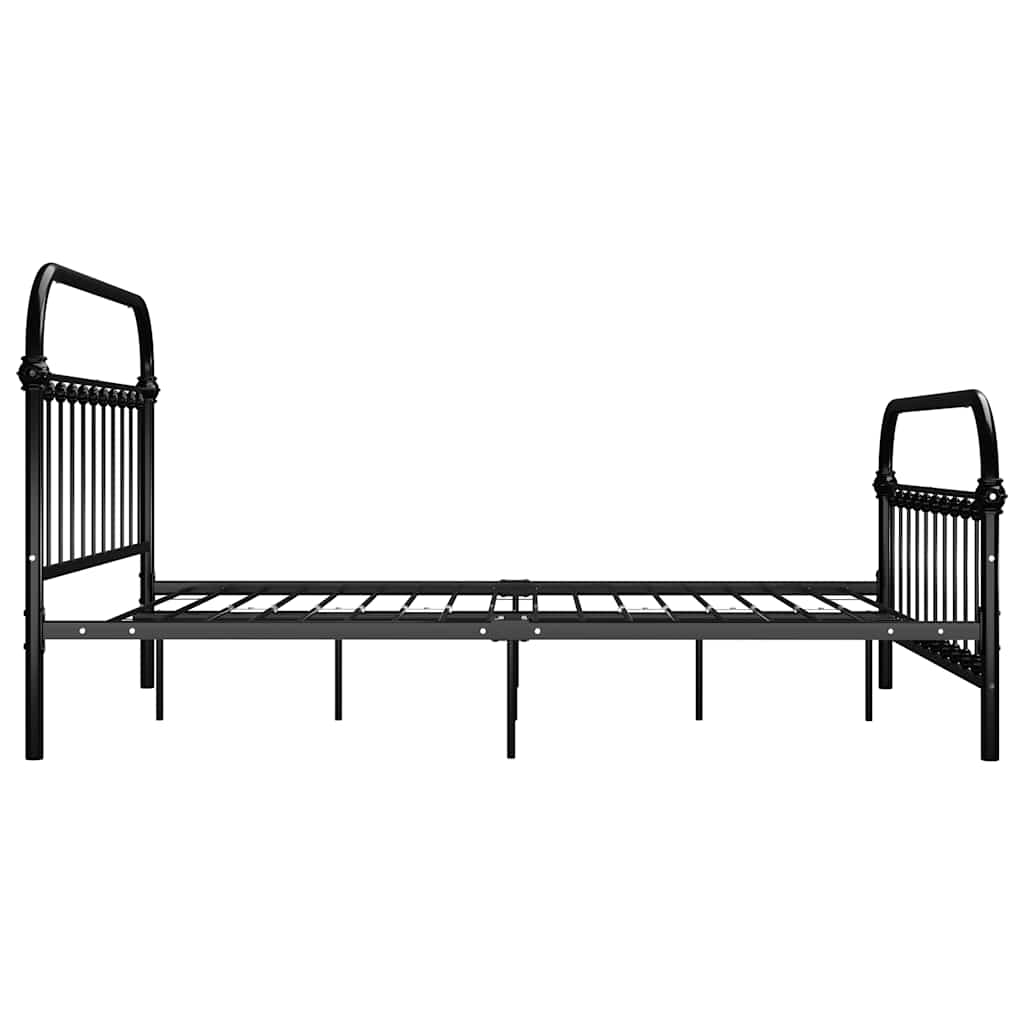 Okvir za krevet crni metalni 160 x 200 cm