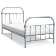 Okvir za krevet sivi metalni 90 x 200 cm