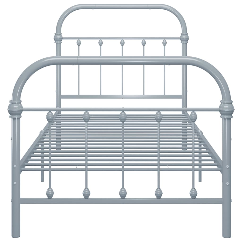 Okvir za krevet sivi metalni 90 x 200 cm