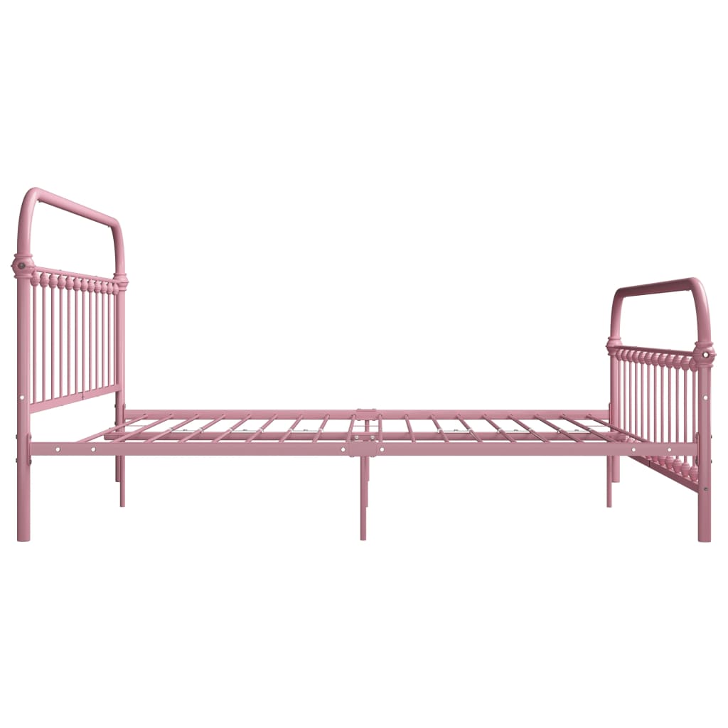 Okvir za krevet ružičasti metalni 180 x 200 cm