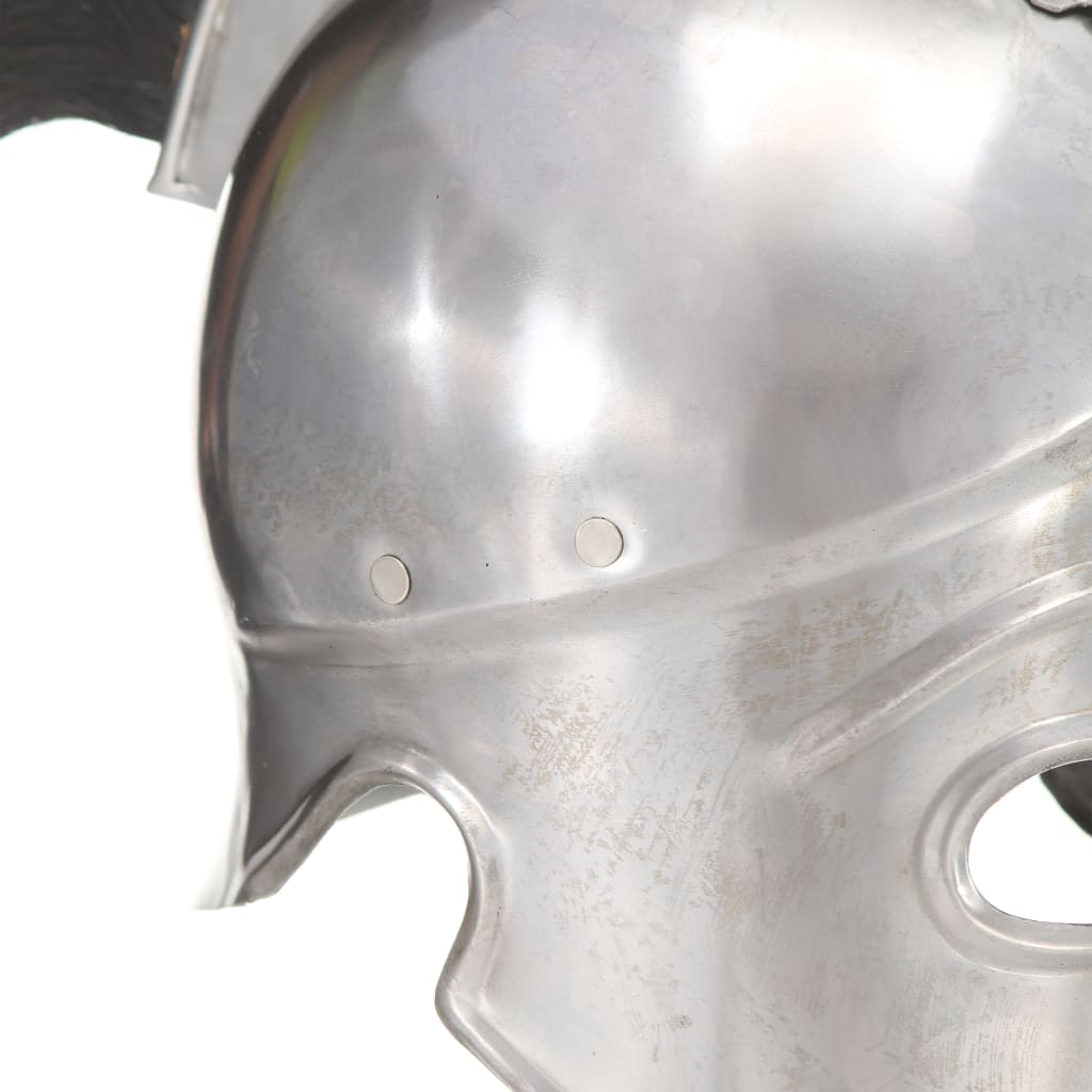Antikna replika grčke ratničke kacige za LARP srebrna čelična