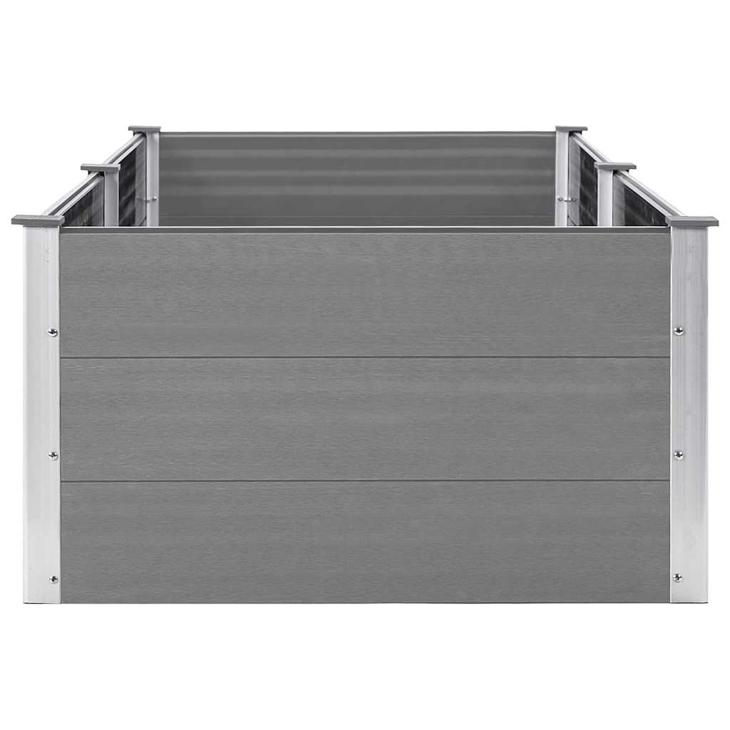 Vrtna posuda za sadnju 250 x 100 x 54 cm WPC siva