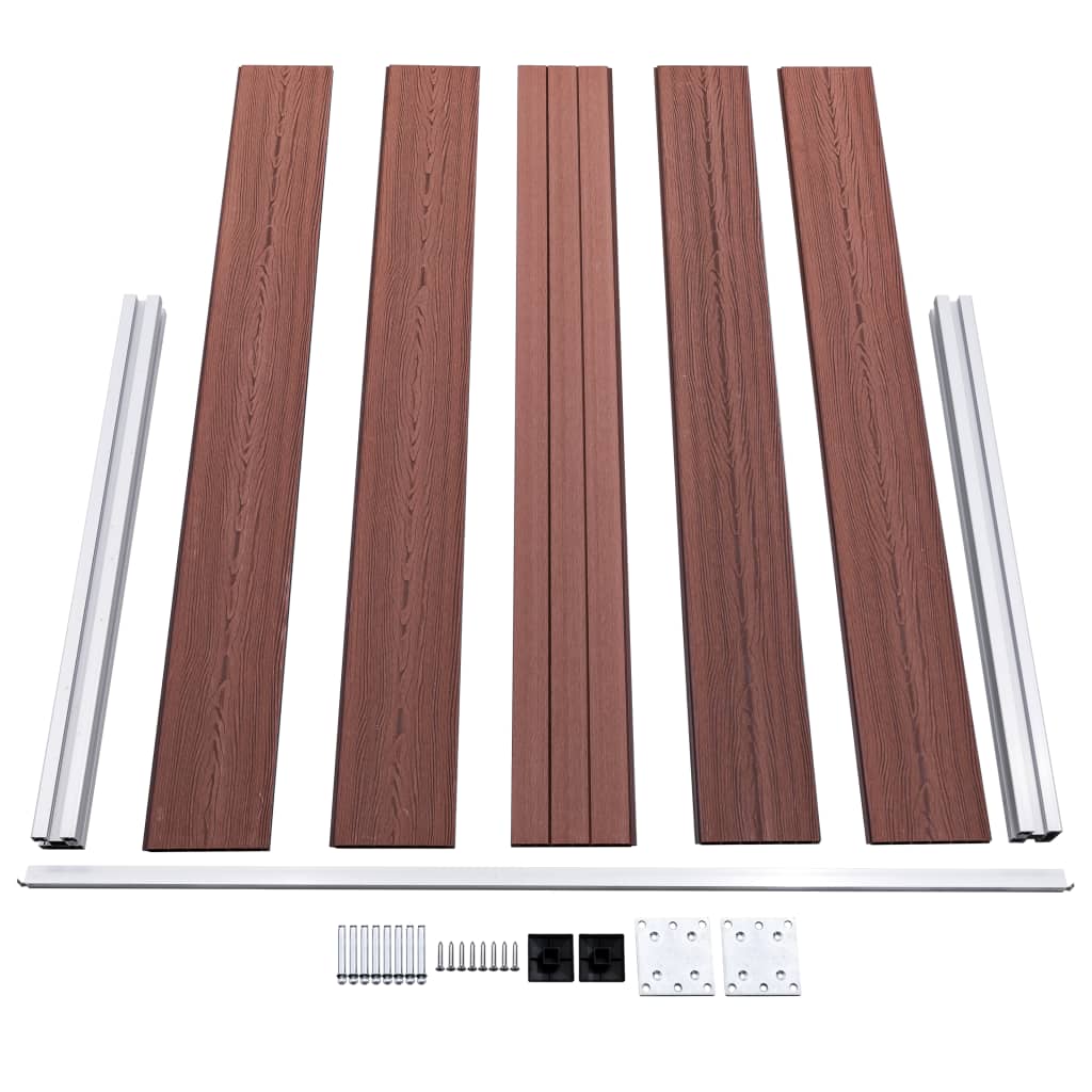 Vrtna ograda WPC 180 x 105 cm smeđa