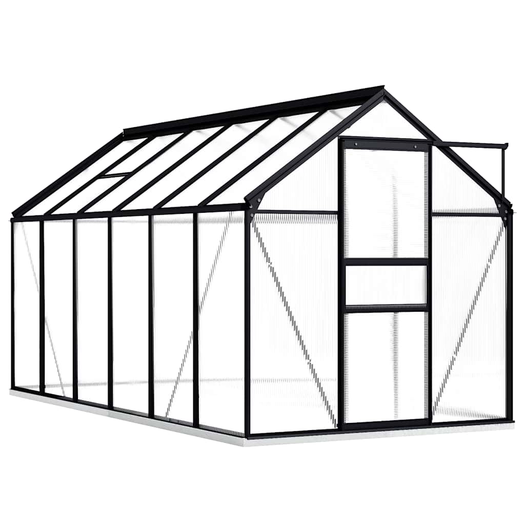 Staklenik s okvirom antracit 7,03 m² aluminijski