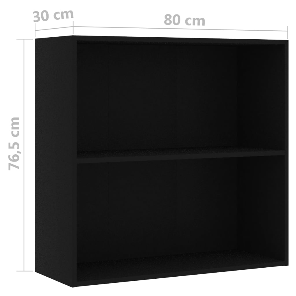 Ormarić za knjige s 2 razine 80x30x76,5cm od konstruiranog drva