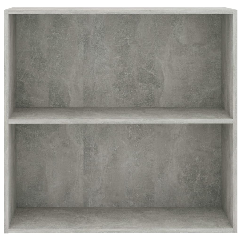 Ormarić za knjige s 2 razine boja betona 80x30x76,5 cm drveni