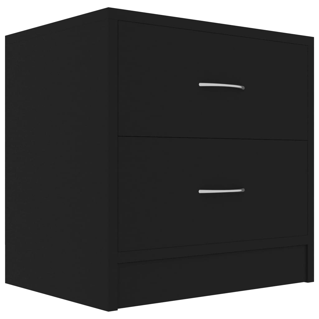 Noćni ormarići 2 kom crni 40 x 30 x 40 cm od konstruiranog drva