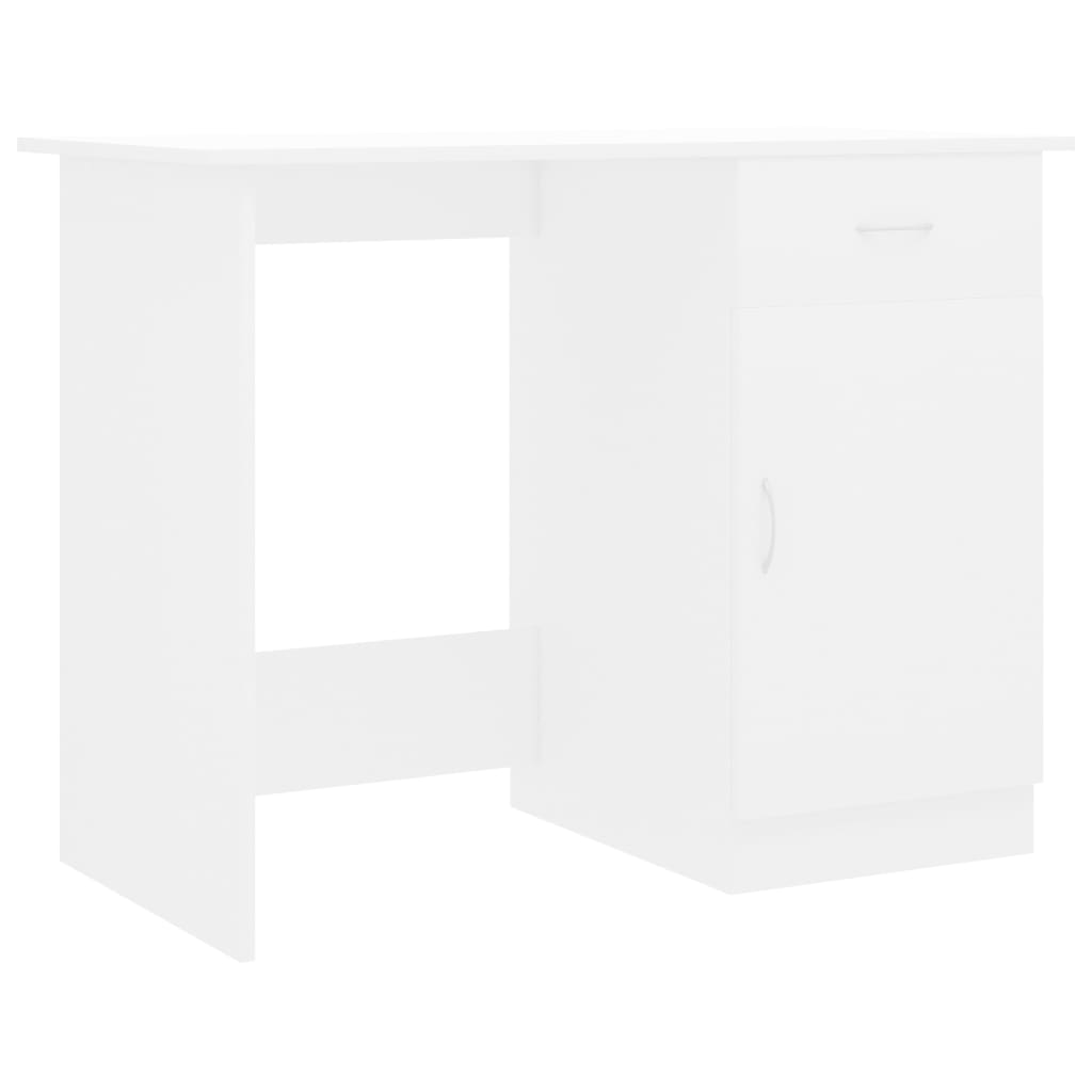 Radni stol bijeli 100 x 50 x 76 cm od konstruiranog drva