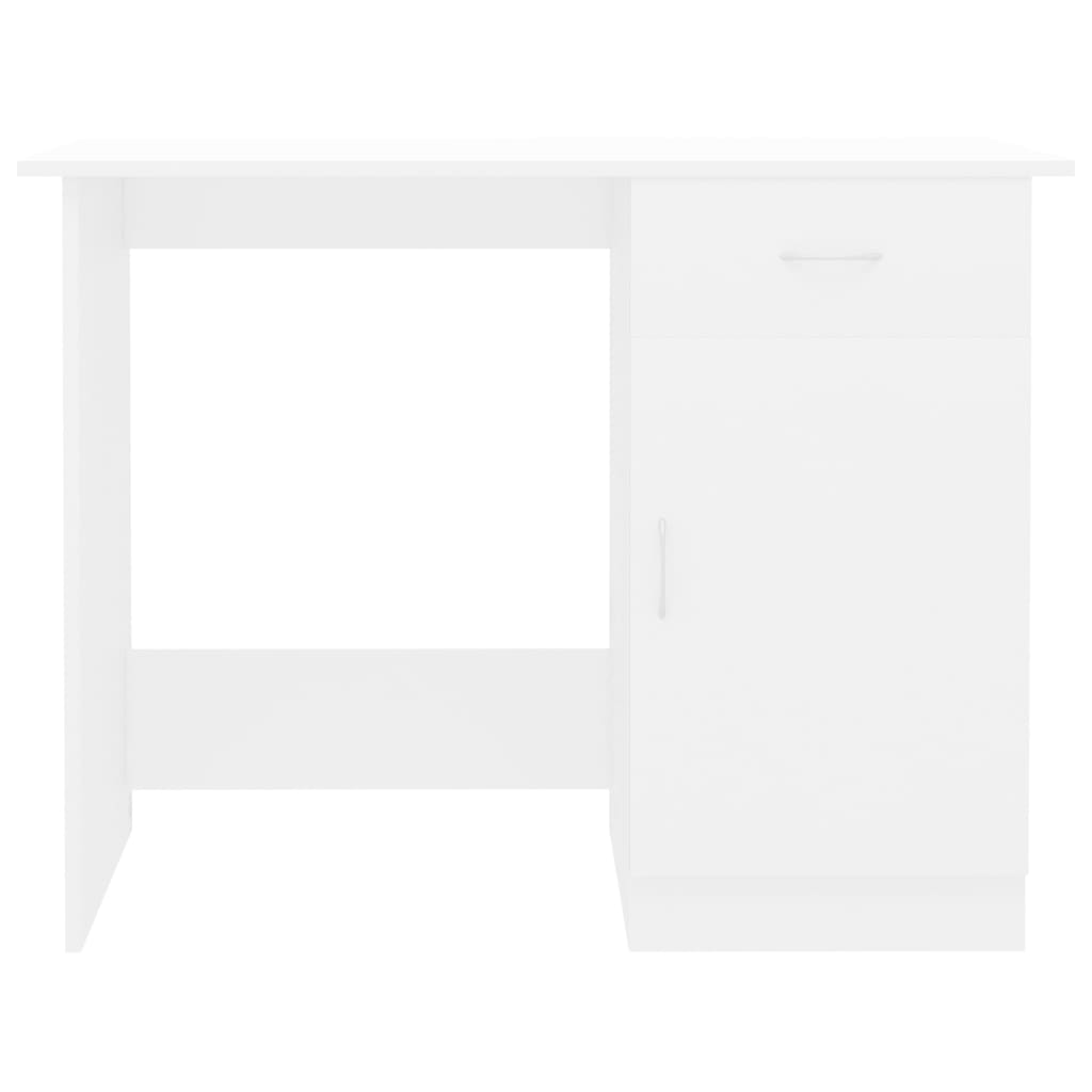 Radni stol bijeli 100 x 50 x 76 cm od konstruiranog drva