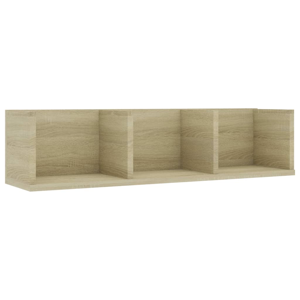 Zidna polica za CD-ove boja hrasta 75x18x18cm konstruirano drvo