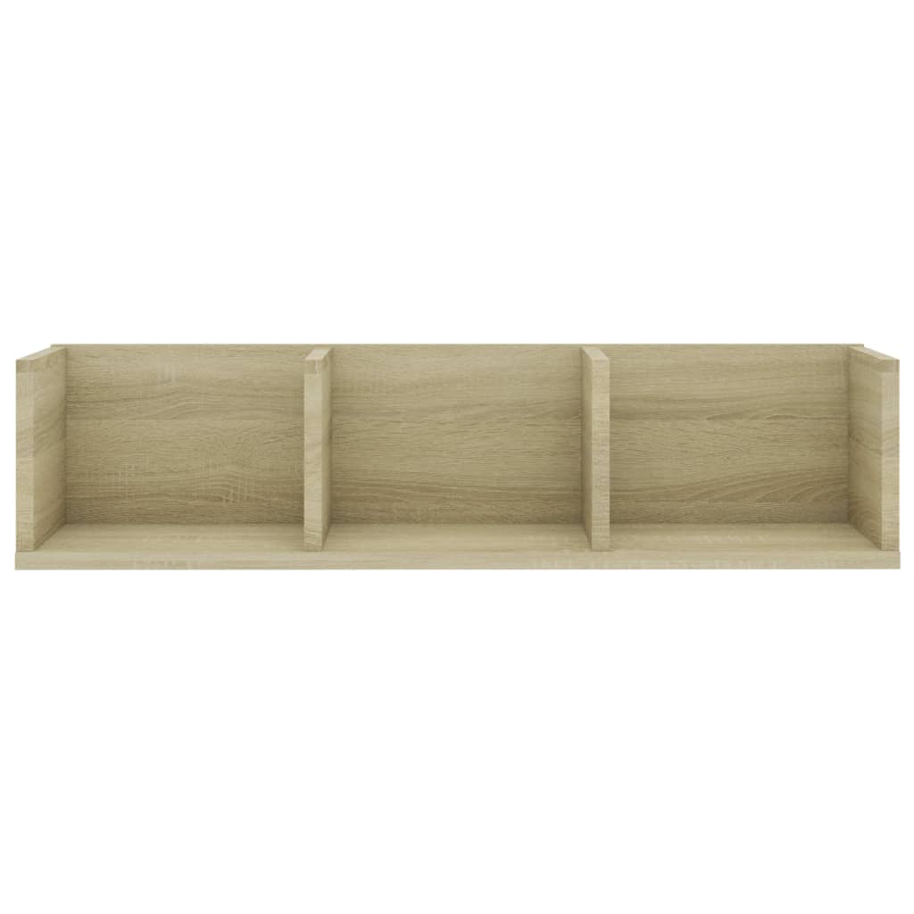 Zidna polica za CD-ove boja hrasta 75x18x18cm konstruirano drvo