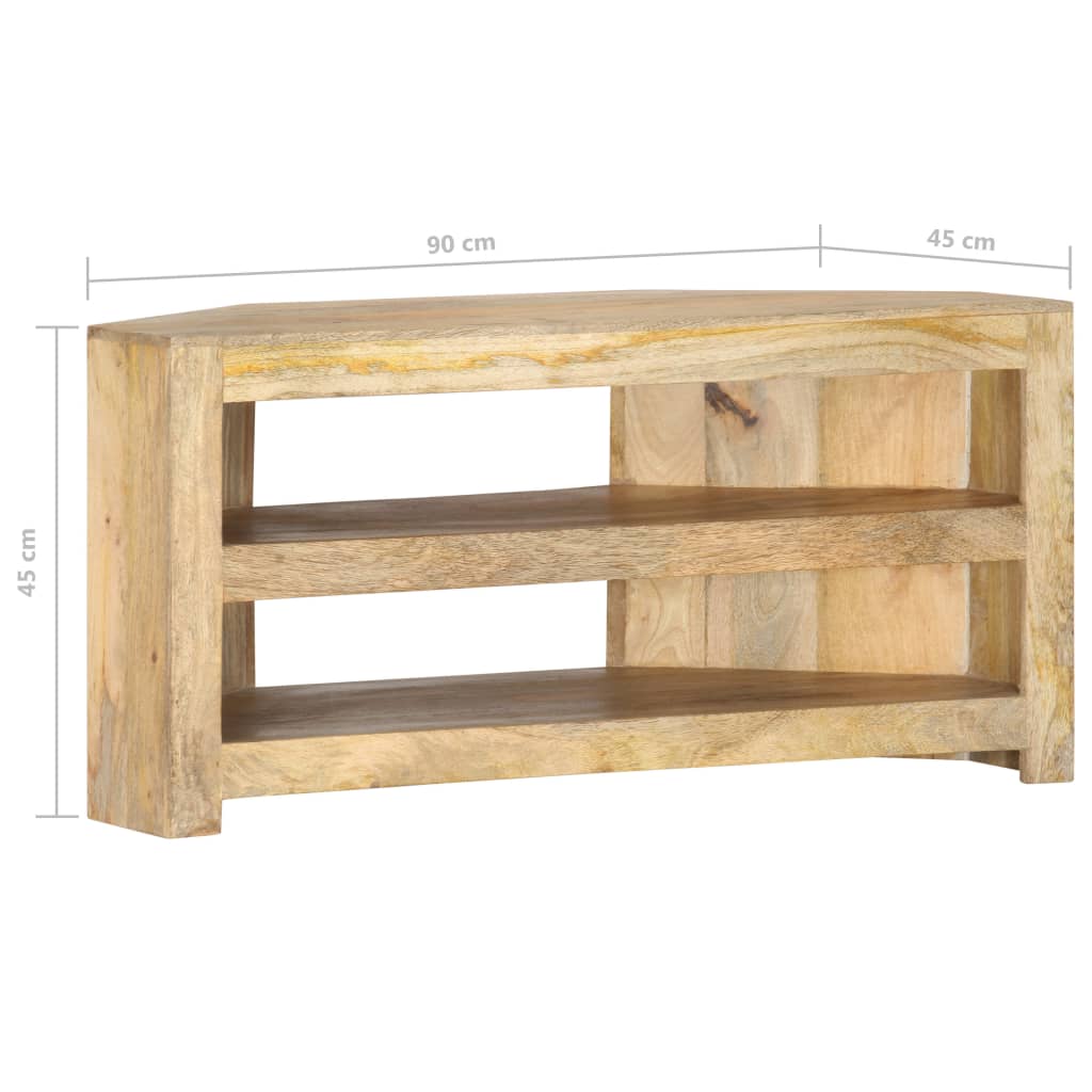 Kutni TV ormarić 90 x 45 x 45 cm od masivnog drva manga