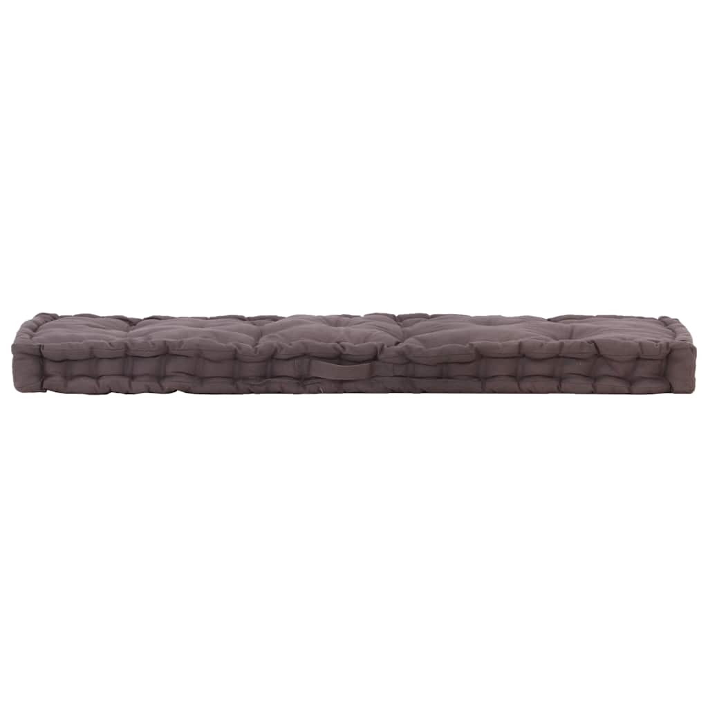 Paletni podni jastuk pamučni 120 x 40 x 7 cm antracit