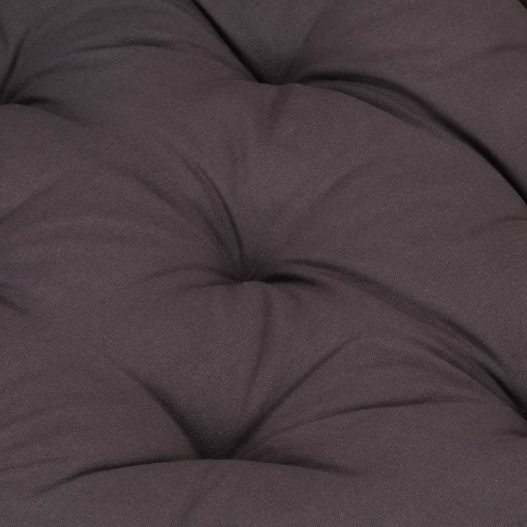 Paletni podni jastuk pamučni 120 x 40 x 7 cm antracit