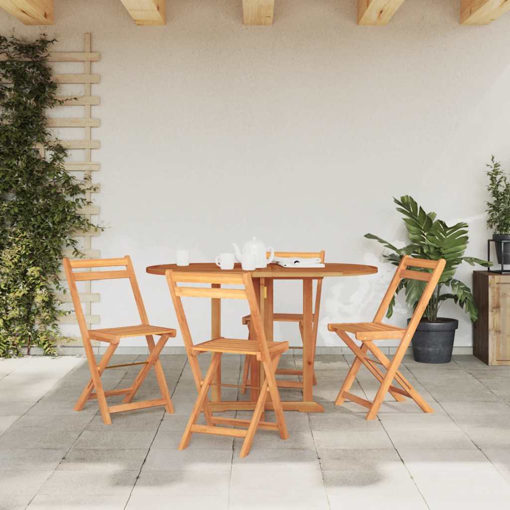 Preklopni vrtni stol 120 x 70 x 75 cm od masivne tikovine