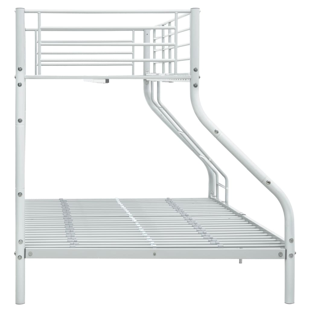Okvir za krevet na kat bijeli metalni 140 x 200 / 90 x 200 cm