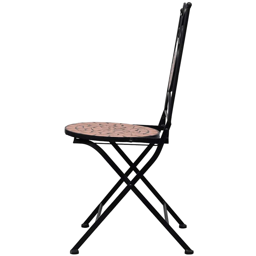 3-dijelni mozaični bistro set s keramičkim pločicama boje cigle