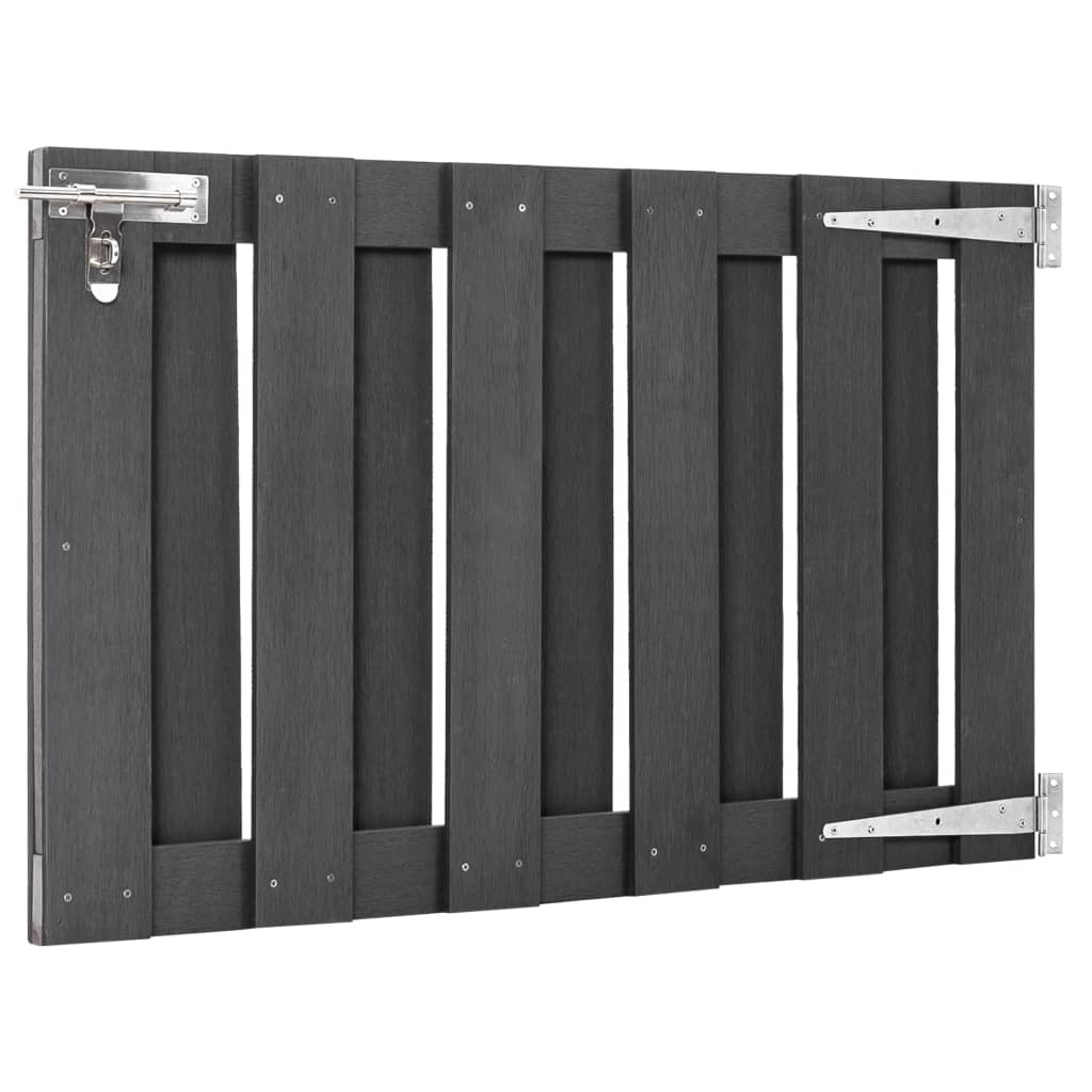 Vrtna vrata od WPC-a 100 x 60 cm siva