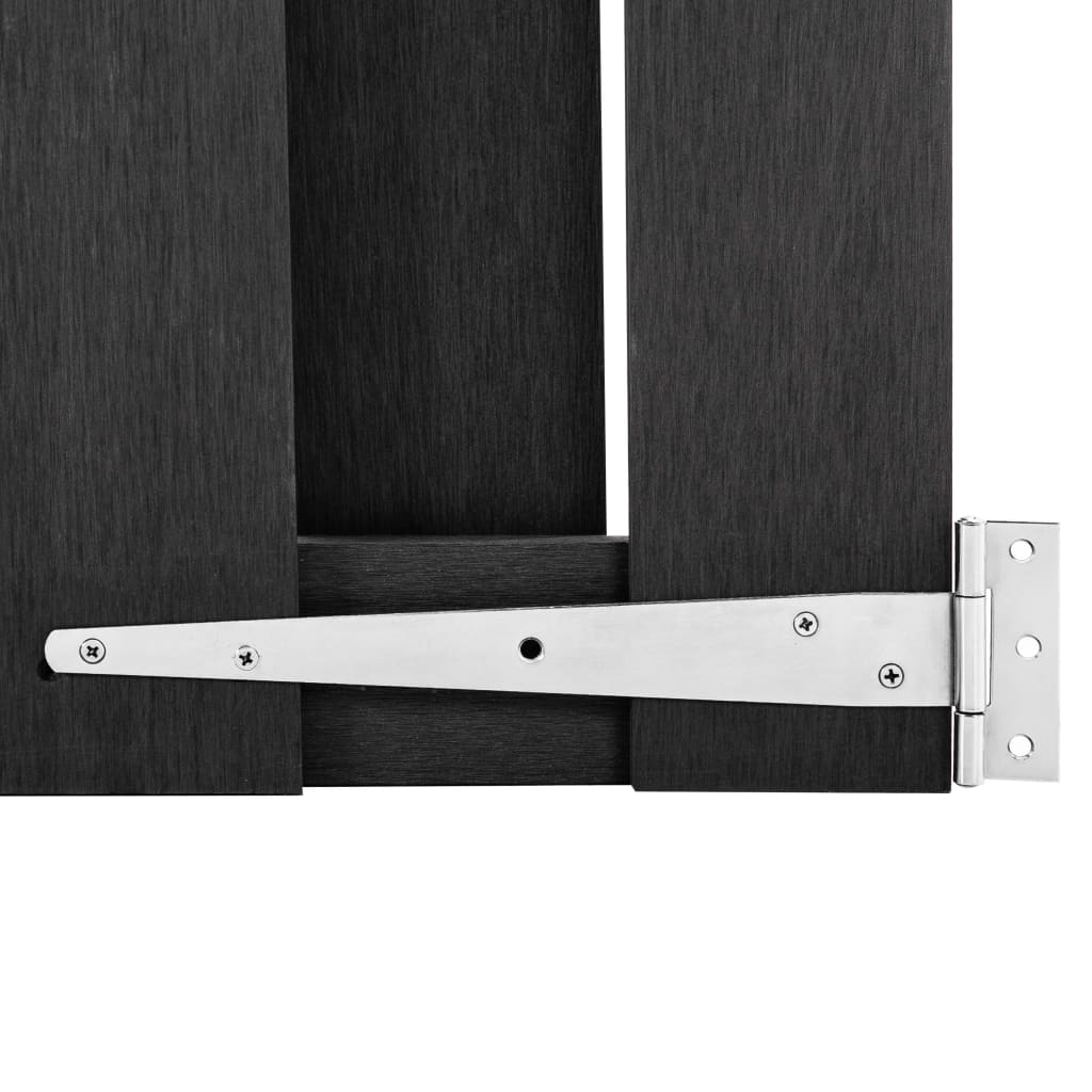 Vrtna vrata od WPC-a 100 x 80 cm siva